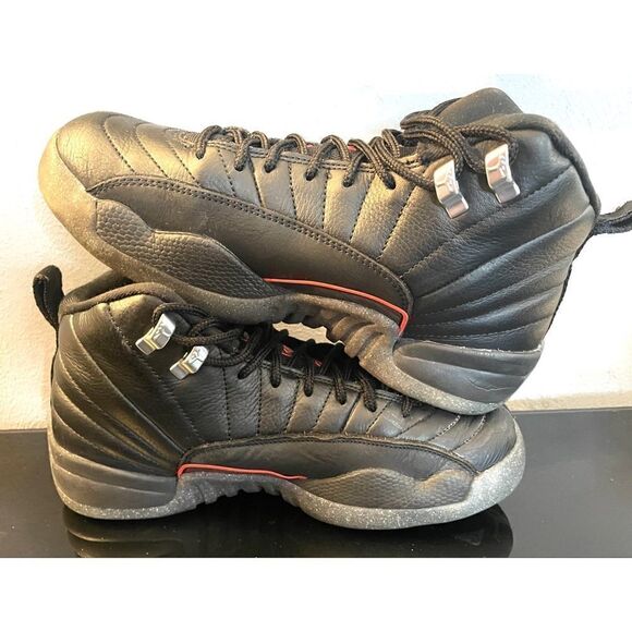 Nike Air Jordan 12 Retro Utility Shoes Boys 6.5Y Black Lace Up Sneakers Womens 8 - Picture 7 of 13